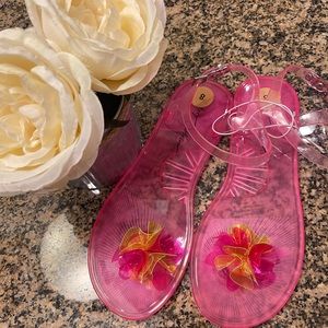 Betsey Johnson Allison Pink Jelly Sandal Size 8 New